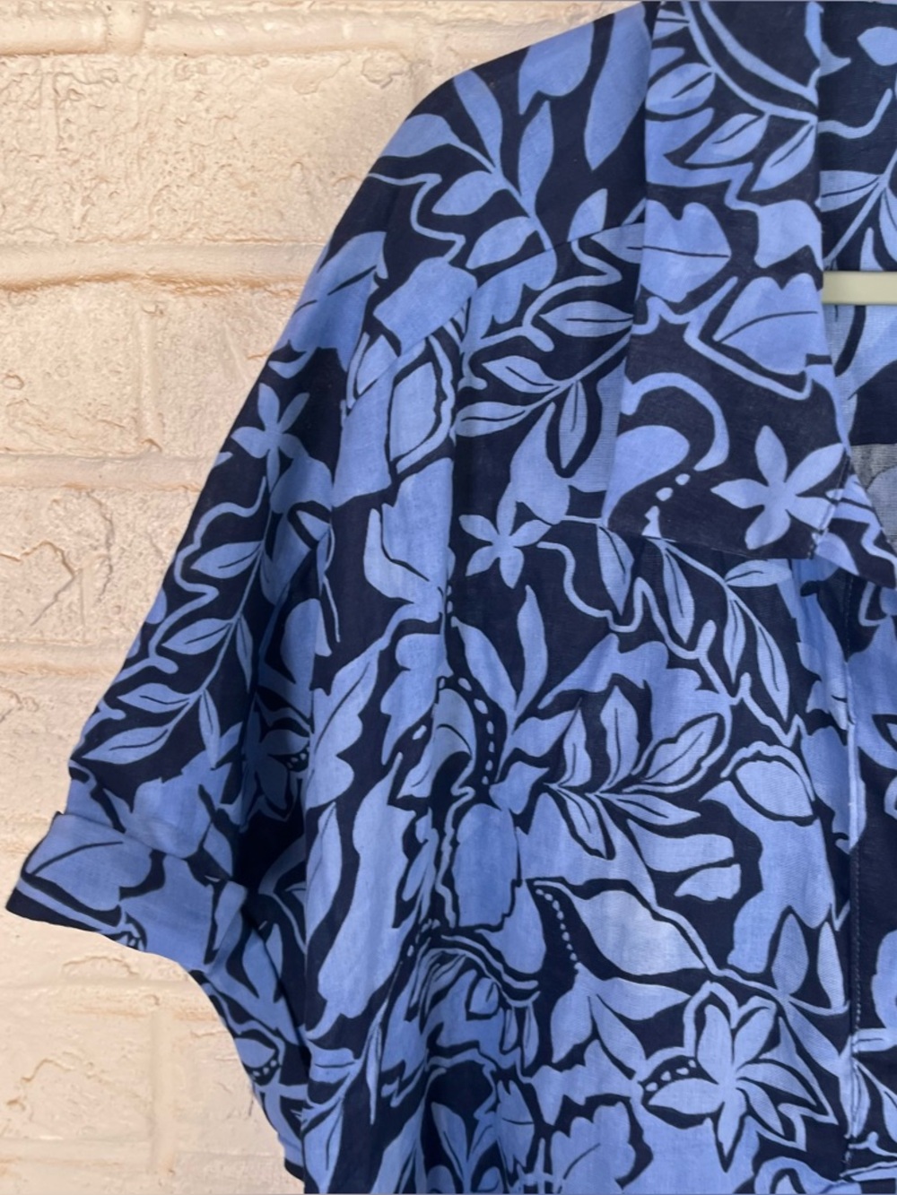 Torrid Belle Isle Popover Dolman Dress Size 3X New With Tags Cotton Blue Floral - Picture 3 of 9